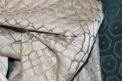 Stunning neutral crocodile print by Duralee